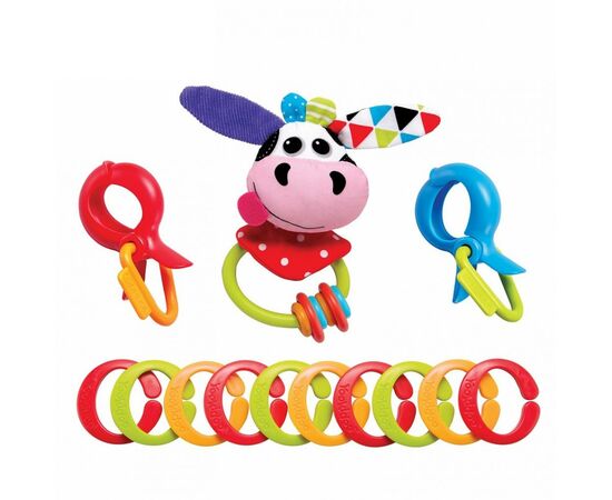 Игрушка на коляску Yookidoo Игрушка-цепочка Коровка (70637)