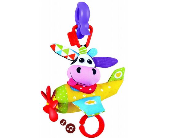 Игрушка на коляску Yookidoo Коровка пилот музыкальная (70632)