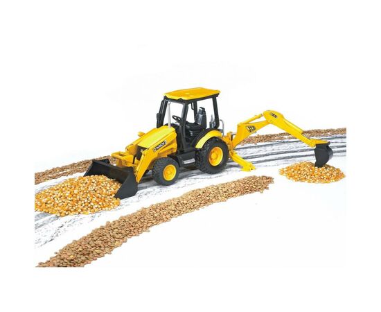 Спецтехника Bruder Дорожный погрузчик с экскаватором JCB MIDI CX М1:16 (02427), изображение 9