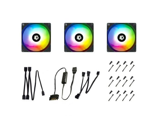Кулер для корпуса ID-Cooling XF-12025-ARGB-TRIO (3pcs Pack) (XF-12025-ARGB-TRIO), изображение 3 Кулер для корпуса ID-Cooling XF-12025-ARGB-TRIO (3pcs Pack) (XF-12025-ARGB-TRIO), изображение 3