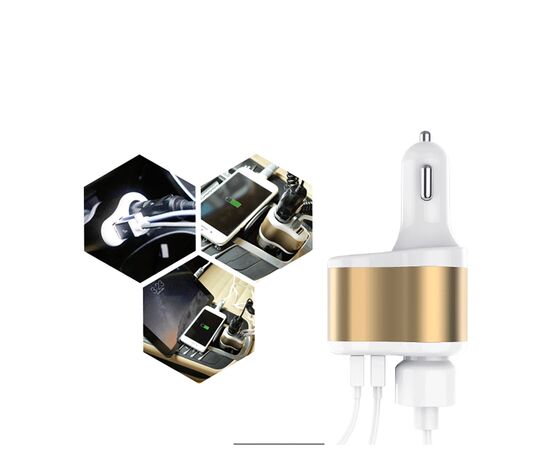 Зарядное устройство XoKo CC-303 2 USB 2.1A Gold / White (CC-303-GDWH), изображение 5 Зарядное устройство XoKo CC-303 2 USB 2.1A Gold / White (CC-303-GDWH), изображение 5