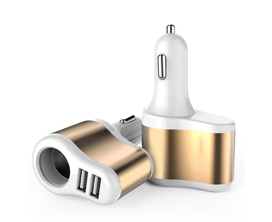 Зарядний пристрій XoKo CC-303 2 USB 2.1A Gold / White (CC-303-GDWH)