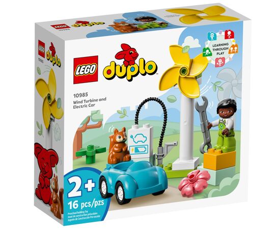 Конструктор LEGO DUPLO Town Ветровая турбина и электромобиль 16 деталей (10985)