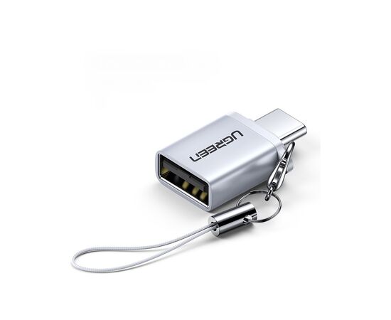 Переходник Ugreen OTG USB 3.0 AF to Type-C US270 Alum. (Gray) (50283)