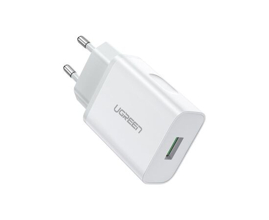 Зарядное устройство Ugreen CD122 18W USB QC 3.0 Charger (White) (10133), изображение 2 Зарядное устройство Ugreen CD122 18W USB QC 3.0 Charger (White) (10133), изображение 2