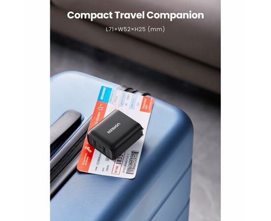 Зарядное устройство Ugreen CD161 36W 2xUSB QC 3.0 Charger (Black) (10216), изображение 4