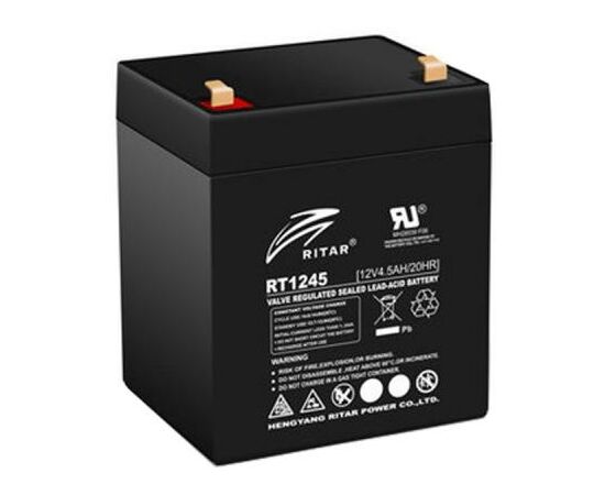 Батарея к ИБП Ritar AGM RT1245, 12V-4.5Ah, Black (RT1245B)