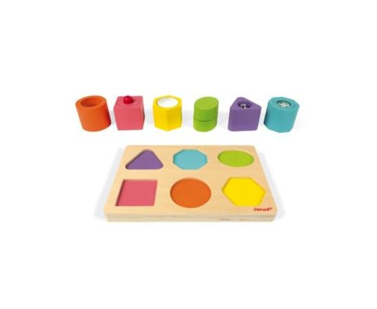 Розвиваюча іграшка Janod Сортер Фигуры и звуки (J05332), зображення 2 Розвиваюча іграшка Janod Сортер Фигуры и звуки (J05332), зображення 2