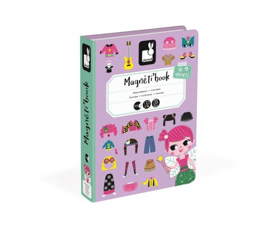 Развивающая игрушка Janod Магнитная книга Наряды для девочки (J02718), изображение 4 Развивающая игрушка Janod Магнитная книга Наряды для девочки (J02718), изображение 4