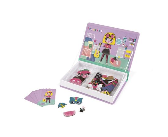 Развивающая игрушка Janod Магнитная книга Наряды для девочки (J02718)