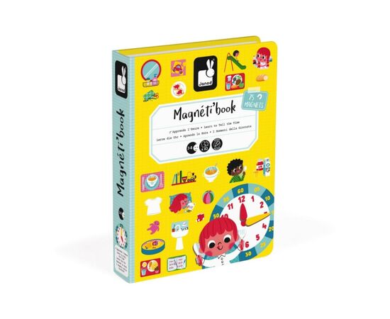 Развивающая игрушка Janod Магнитная книга Учимся называть время (J02724), изображение 4 Развивающая игрушка Janod Магнитная книга Учимся называть время (J02724), изображение 4
