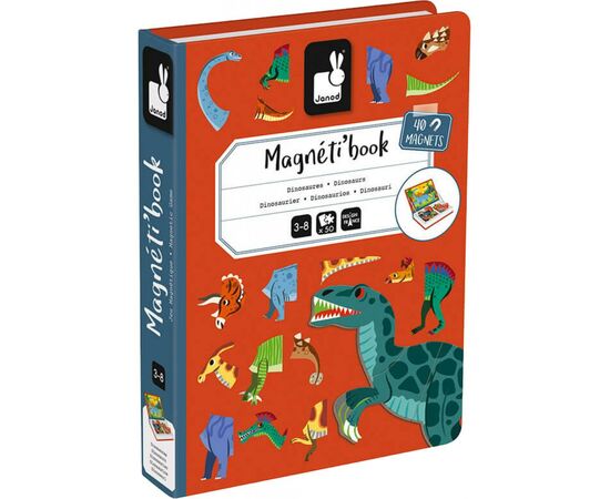 Розвиваюча іграшка Janod Магнитна книга Динозаври (J02590)