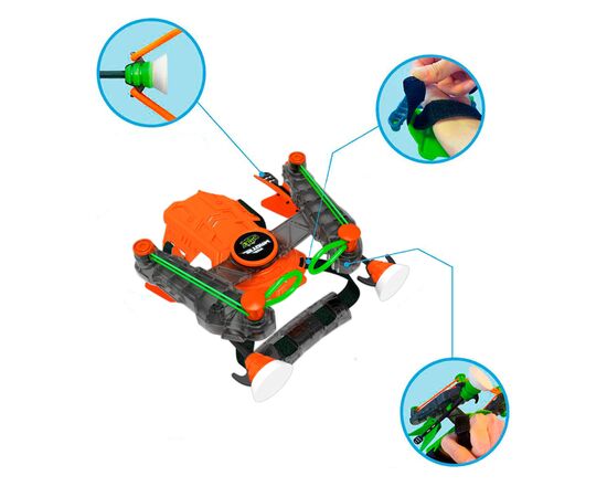 Игрушечное оружие Zing лук на запястье Air Storm - Wrist bow оранж (AS140O), изображение 4 Игрушечное оружие Zing лук на запястье Air Storm - Wrist bow оранж (AS140O), изображение 4