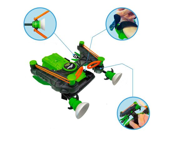 Игрушечное оружие Zing лук на запястье Air Storm - Wrist bow зеленый (AS140G), изображение 4 Игрушечное оружие Zing лук на запястье Air Storm - Wrist bow зеленый (AS140G), изображение 4