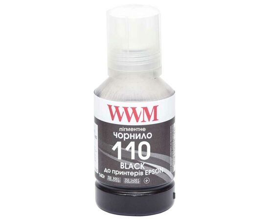 Чернила WWM EPSON M1100/M1120 140г Black Pigmented (E110BP)