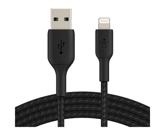 Дата кабель USB 2.0 AM to Lightning 1.0m black Belkin (CAA002BT1MBK)