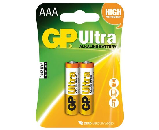 Батарейка Gp AAA LR03 ULTRA Alcaline * 2 (24AU-U2 / 4891199027642)