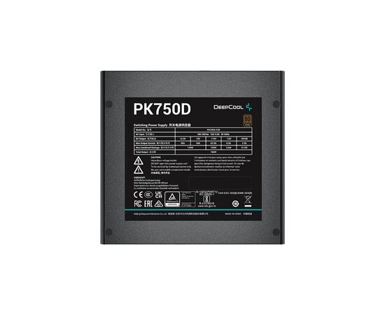 Блок питания Deepcool 750W PK750D (R-PK750D-FA0B-EU), изображение 3 Блок питания Deepcool 750W PK750D (R-PK750D-FA0B-EU), изображение 3