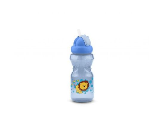 Поильник-непроливайка Nuvita с трубочкой 18м+ 370 мл синий (NV1457Blue)