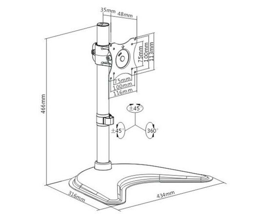 Кронштейн ITech MBS-01M, изображение 2 Кронштейн ITech MBS-01M, изображение 2