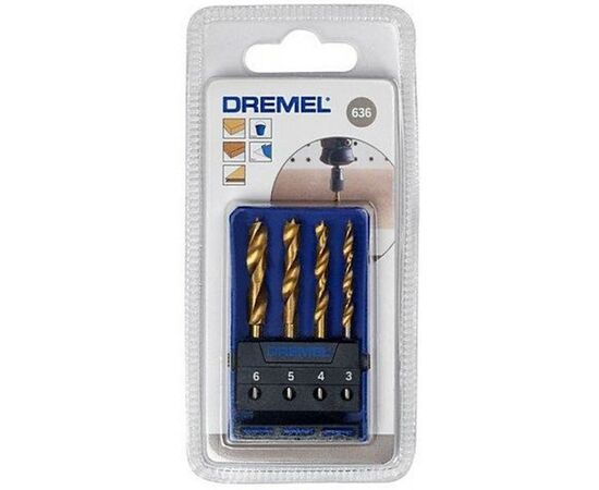 Набір свердл Dremel 3, 4, 5, 6 мм, по дереву (2.615.063.6JA)