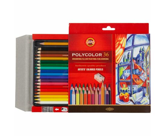 Карандаши цветные Koh-i-Noor Polycolor художественные 36 цвета (3835), изображение 3 Карандаши цветные Koh-i-Noor Polycolor художественные 36 цвета (3835), изображение 3
