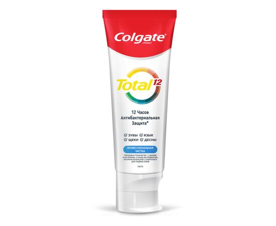 Зубная паста Colgate Total 12 Профессиональная чистка 75 мл (6920354816895), изображение 2 Зубная паста Colgate Total 12 Профессиональная чистка 75 мл (6920354816895), изображение 2