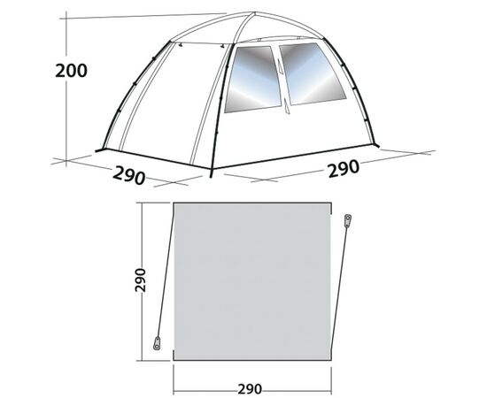Тент Easy Camp Daytent Granite Grey (928284), изображение 5 Тент Easy Camp Daytent Granite Grey (928284), изображение 5