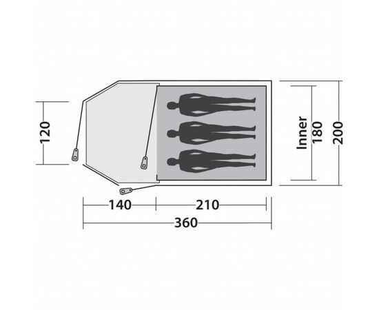 Намет Easy Camp Eclipse 300 Rustic Green (928898), зображення 3 Намет Easy Camp Eclipse 300 Rustic Green (928898), зображення 3