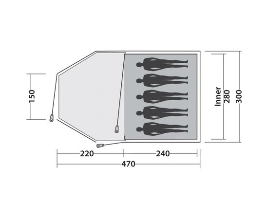Намет Easy Camp Eclipse 500 Rustic Green (928899), зображення 3 Намет Easy Camp Eclipse 500 Rustic Green (928899), зображення 3