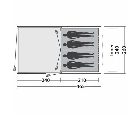 Палатка Easy Camp Galaxy 400 Rustic Green (928902), изображение 4 Палатка Easy Camp Galaxy 400 Rustic Green (928902), изображение 4