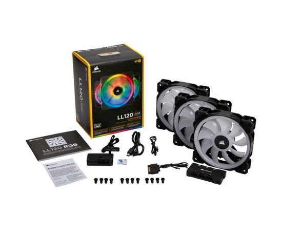 Кулер для корпуса Corsair LL120 RGB (3 Fan Pack) (CO-9050072-WW), изображение 8 Кулер для корпуса Corsair LL120 RGB (3 Fan Pack) (CO-9050072-WW), изображение 8