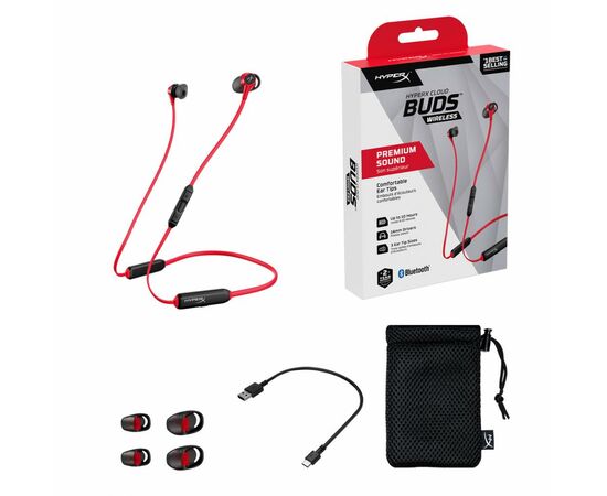 Наушники HyperX Cloud Buds (HEBBXX-MC-RD/G), изображение 6 Наушники HyperX Cloud Buds (HEBBXX-MC-RD/G), изображение 6