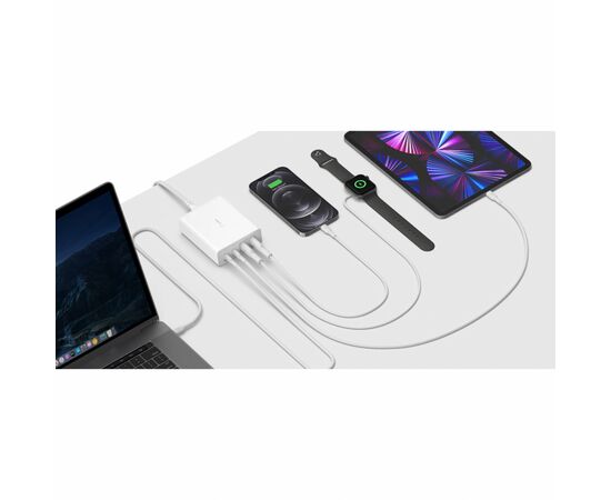 Зарядное устройство Belkin Home Charger 108W GAN Dual USB-С/USB-A (WCH010VFWH), изображение 6 Зарядное устройство Belkin Home Charger 108W GAN Dual USB-С/USB-A (WCH010VFWH), изображение 6