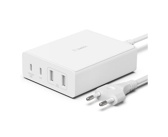 Зарядний пристрій Belkin Home Charger 108W GAN Dual USB-С/USB-A (WCH010VFWH)