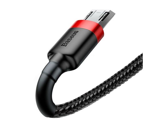 Дата кабель USB 2.0 AM to Micro 5P 1.0m Cafule 2.4A red+black Baseus (CAMKLF-B91), изображение 2 Дата кабель USB 2.0 AM to Micro 5P 1.0m Cafule 2.4A red+black Baseus (CAMKLF-B91), изображение 2