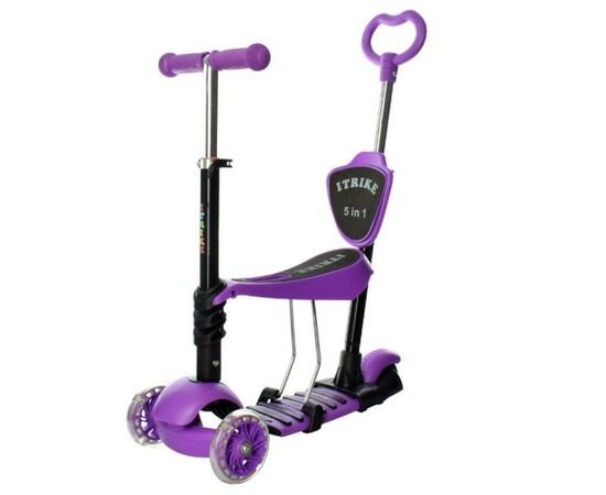 Самокат iTrike Maxi 5 в 1 фиолетовый (JR 3-026-K violet)