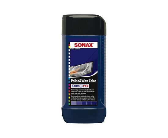 Автополироль Sonax Polish Wax Color NanoPro 250мл (296241), изображение 2 Автополироль Sonax Polish Wax Color NanoPro 250мл (296241), изображение 2