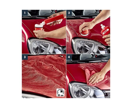 Автополіроль Sonax Polish Wax Color NanoPro red 250мл (296441), зображення 3 Автополіроль Sonax Polish Wax Color NanoPro red 250мл (296441), зображення 3