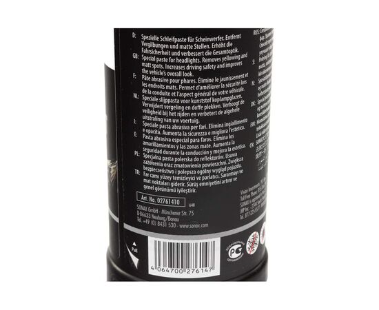 Автополіроль Sonax PROFILINE HeadlightPolish 250мл (276141), зображення 2 Автополіроль Sonax PROFILINE HeadlightPolish 250мл (276141), зображення 2