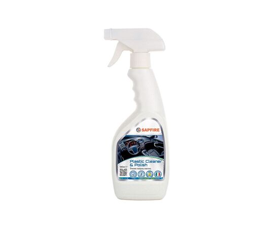 Автополироль SAPFIRE Plastic Cleaner Polish - лимон 500мл (002821)