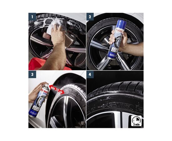 Автомобільний очисник Sonax шин глянцевий XTREME Reifenglanzspray Wet Look (235300), зображення 6 Автомобільний очисник Sonax шин глянцевий XTREME Reifenglanzspray Wet Look (235300), зображення 6