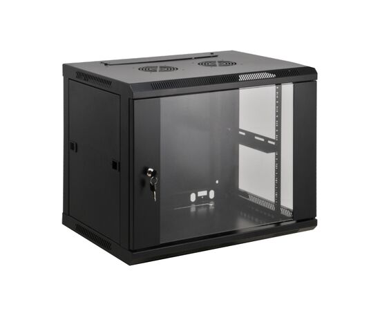 Шафа настінна Kingda 12U 19" 600x600 RAL9004 (KD-007-6612)