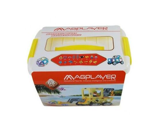Конструктор Magplayer магнитный набор бокс 68 эл (MPT2-68), изображение 6 Конструктор Magplayer магнитный набор бокс 68 эл (MPT2-68), изображение 6