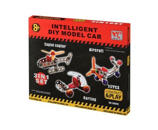 Конструктор Same Toy Inteligent DIY Model Car 3в1 117 эл. (58042Ut), зображення 2 Конструктор Same Toy Inteligent DIY Model Car 3в1 117 эл. (58042Ut), зображення 2