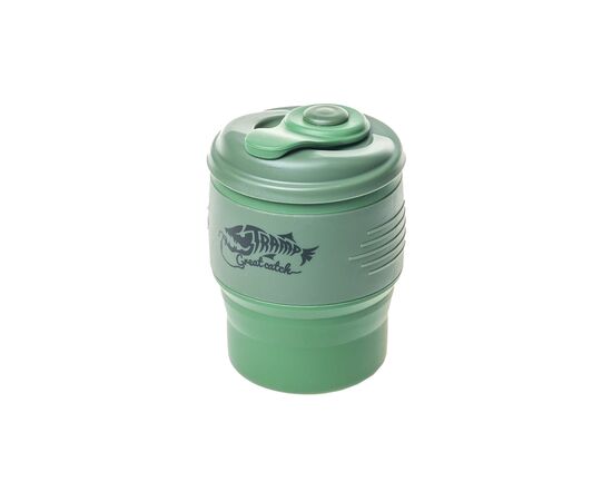 Кружка Tramp складная силиконовая с крышкой 350ml oliva (TRC-082-green), изображение 2 Кружка Tramp складная силиконовая с крышкой 350ml oliva (TRC-082-green), изображение 2