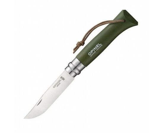 Нож Opinel №8 Inox VRI Trekking зеленый, без упаковки (001703), изображение 2 Нож Opinel №8 Inox VRI Trekking зеленый, без упаковки (001703), изображение 2