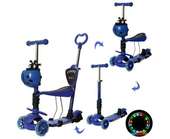 Самокат iTrike Maxi 5 в 1 голубой (JR 3-077-DBL blue)