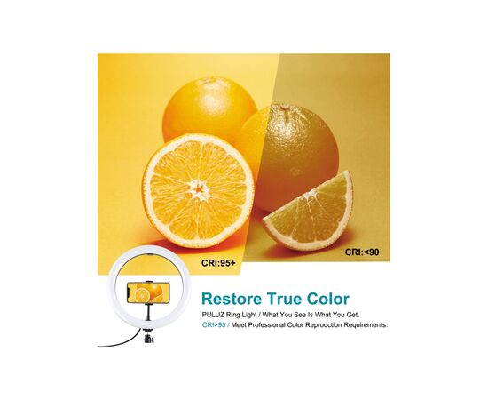 Набор блогера Puluz Ring USB LED lamp PKT3082B 10" + table stand (PKT3082B), изображение 7 Набор блогера Puluz Ring USB LED lamp PKT3082B 10" + table stand (PKT3082B), изображение 7