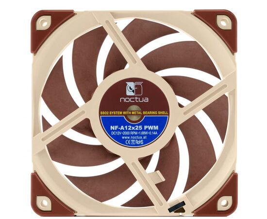 Кулер для корпуса Noctua NF-A12x25 PWM, изображение 4 Кулер для корпуса Noctua NF-A12x25 PWM, изображение 4